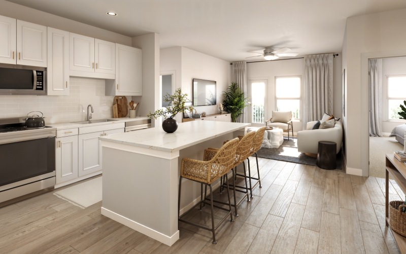 kitchen with white cabinets and stainless steel appliances